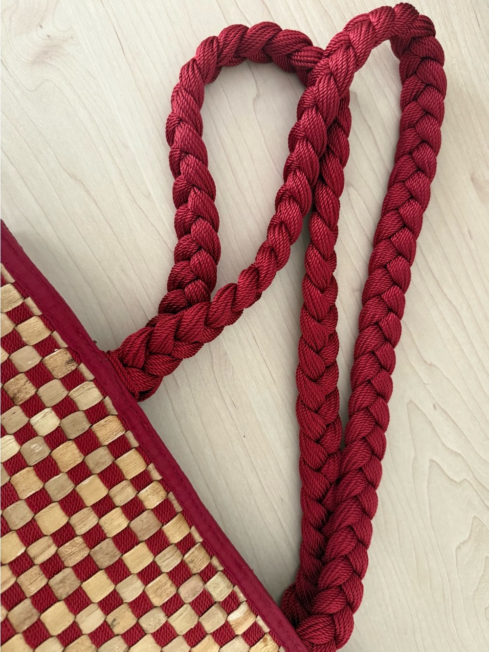 The Sak Red and Tan Woven Tote - Picture 5 of 10